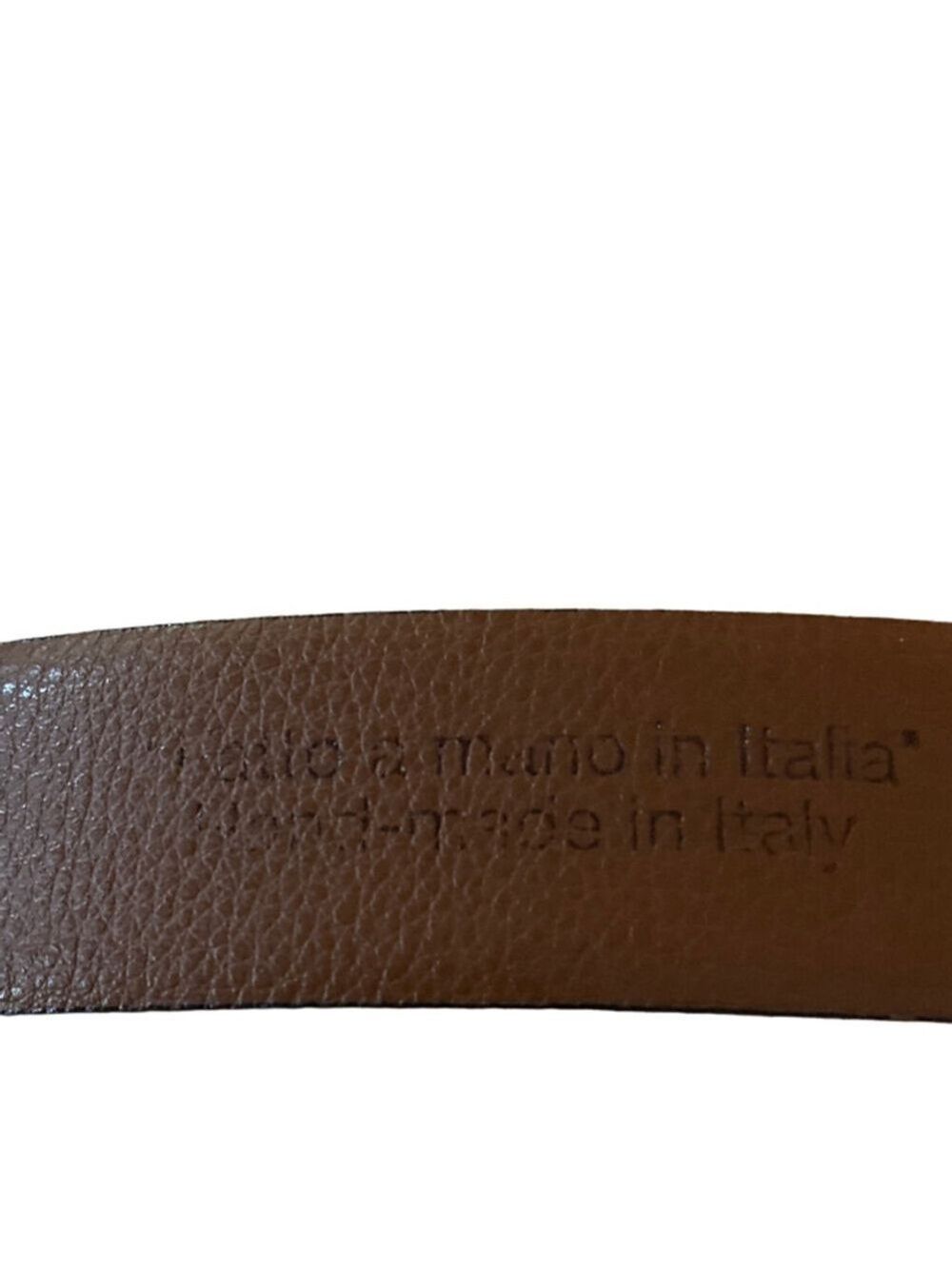 Men's Unbranded Brown Leather Belt Size 32/80 - Picture 2 of 4